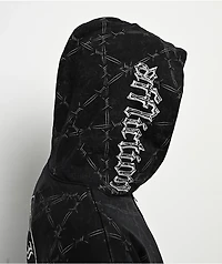 Affliction Iron Briar Black Wash Zip Hoodie
