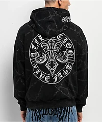 Affliction Iron Briar Black Wash Zip Hoodie