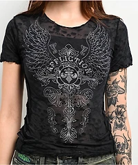 Affliction Iron Soul Burnout Black T-Shirt