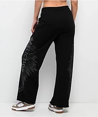 Affliction Isadore Black Wide Leg Sweatpants