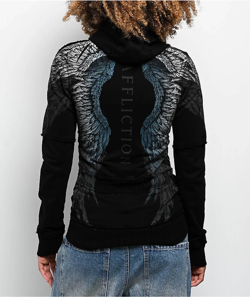 Affliction Isadore Black Zip Hoodie
