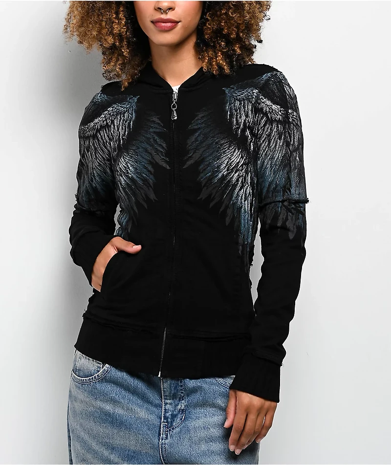 Affliction Isadore Black Zip Hoodie