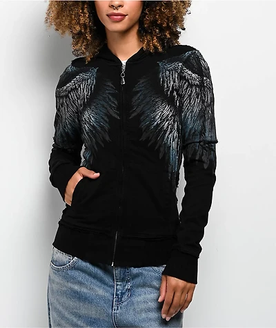 Affliction Isadore Black Zip Hoodie