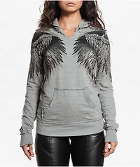 Affliction Isadore Grey Wash Hoodie
