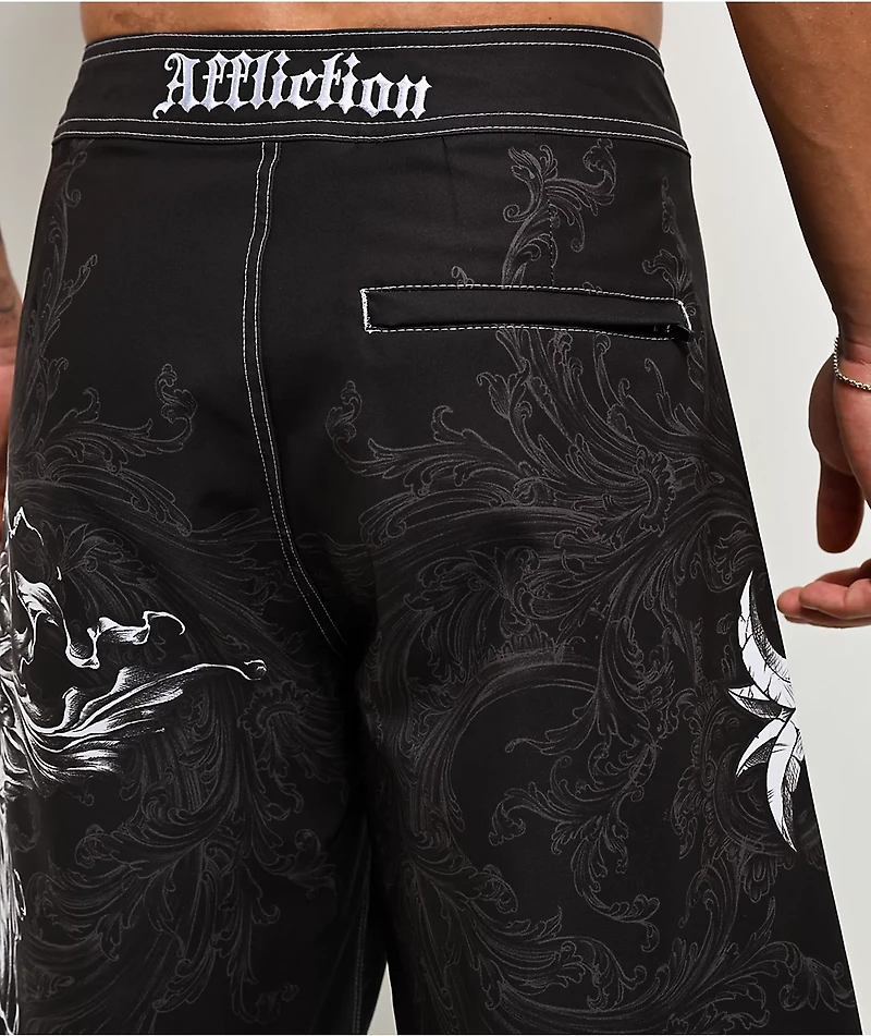 Affliction Jump Black Board Shorts