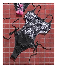 Affliction Jump Black One Piece Swimsuit