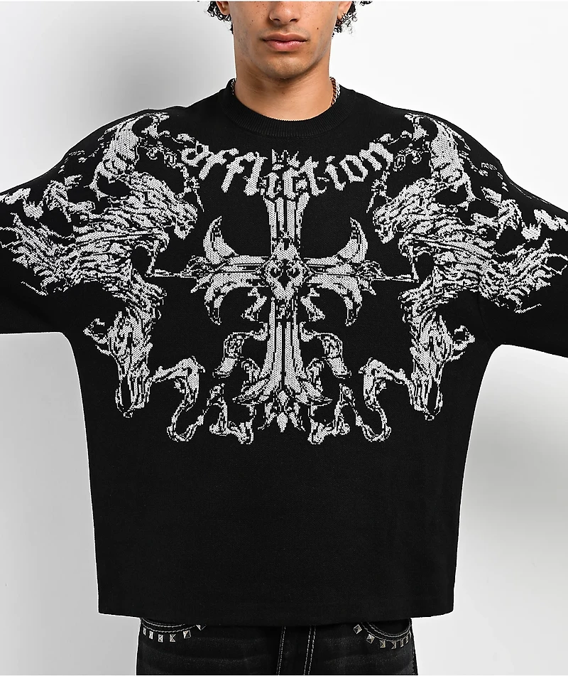 Affliction Jump Black Sweater