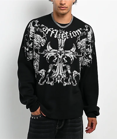 Affliction Jump Black Sweater