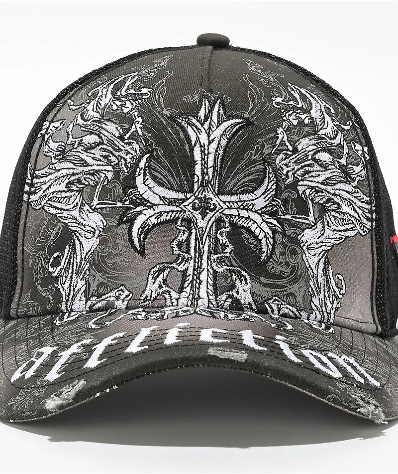 Affliction Jump Black Trucker Hat