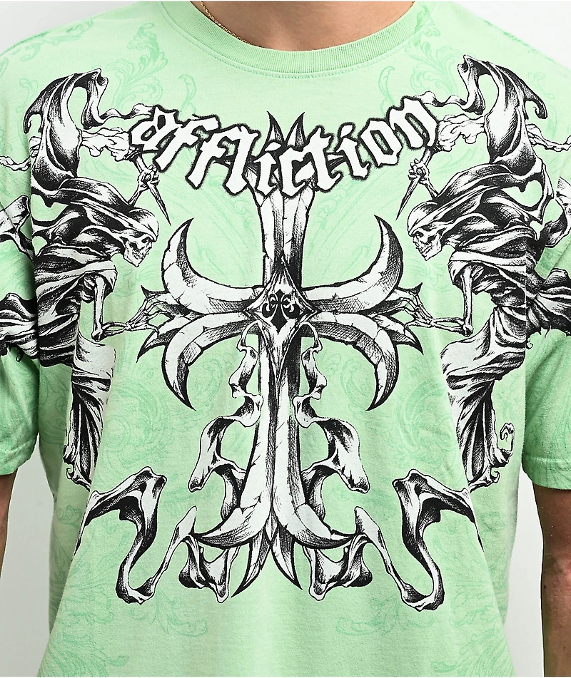 Affliction Jump Green T-Shirt