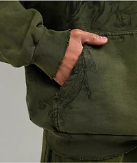 Affliction Jump Green Wash Hoodie