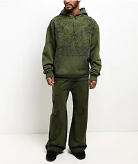 Affliction Jump Green Wash Hoodie