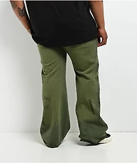 Affliction Jump Green Wash Sweatpants