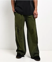 Affliction Jump Green Wash Sweatpants