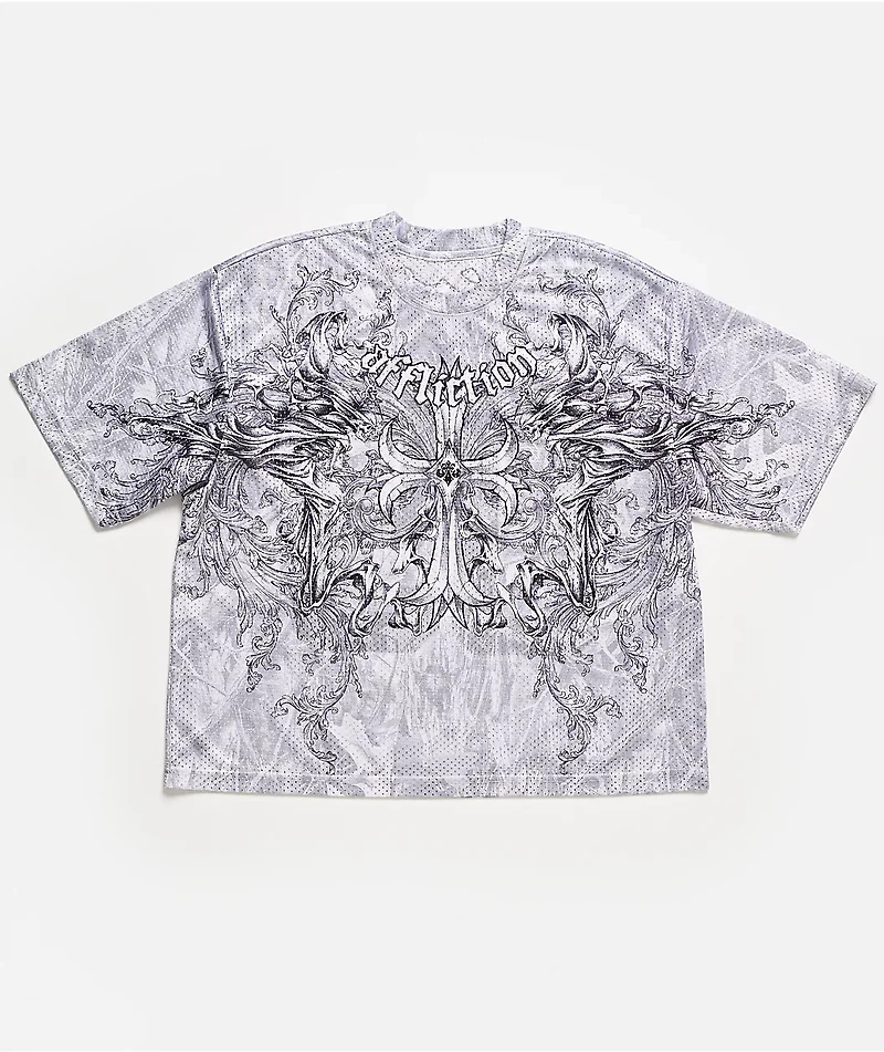 Affliction Jump Grey Oversized Jersey