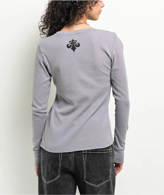 Affliction Jump Grey Thermal Long Sleeve T-Shirt Liberty Center