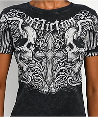 Affliction Keeper Black Wash Cutout T-Shirt