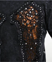 Affliction Keeper Black Wash Cutout T-Shirt