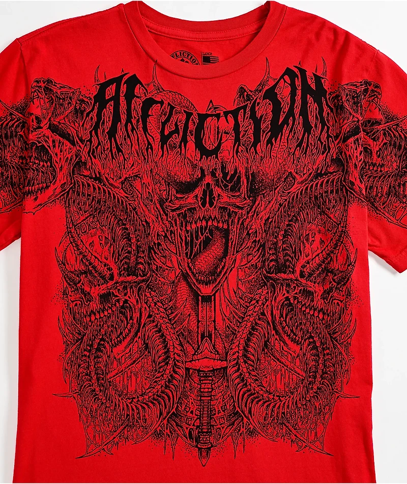 Affliction Kids Caustic Abyss Red T-Shirt