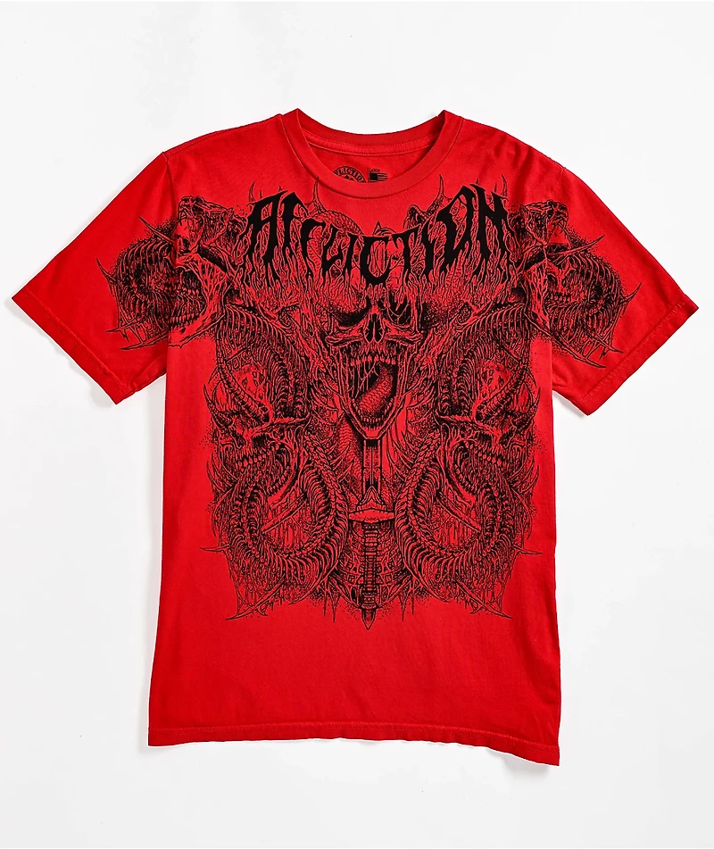 Affliction Kids Caustic Abyss Red T-Shirt