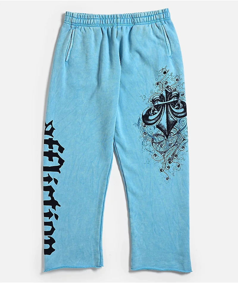 Affliction Kids Ice Blade Blue Wash Sweatpants