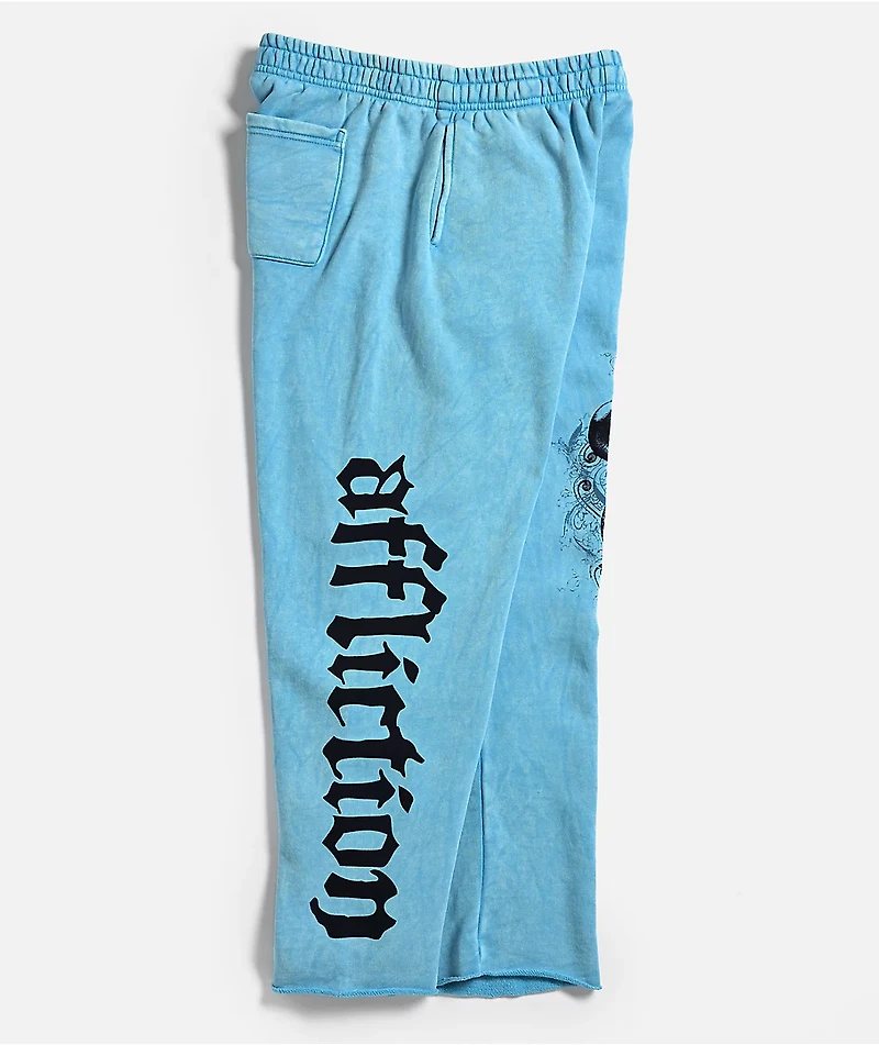Affliction Kids Ice Blade Blue Wash Sweatpants