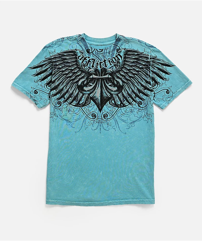 Affliction Kids Ice Blade Blue Wash T-Shirt