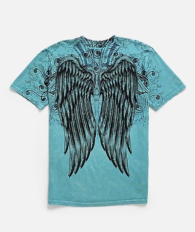 Affliction Kids Ice Blade Blue Wash T-Shirt