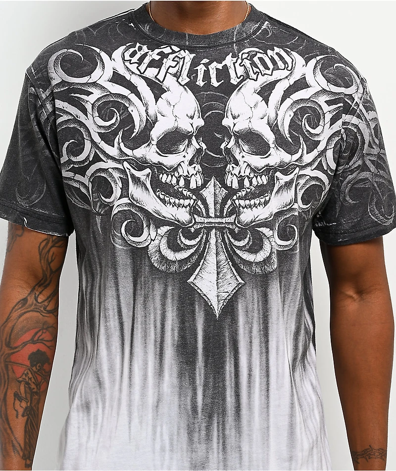 Affliction Legion Reborn Black Wash T-Shirt
