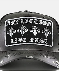 Affliction Life Black Trucker Hat