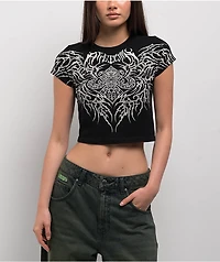 Affliction Liquid Signify Black Crop T-Shirt
