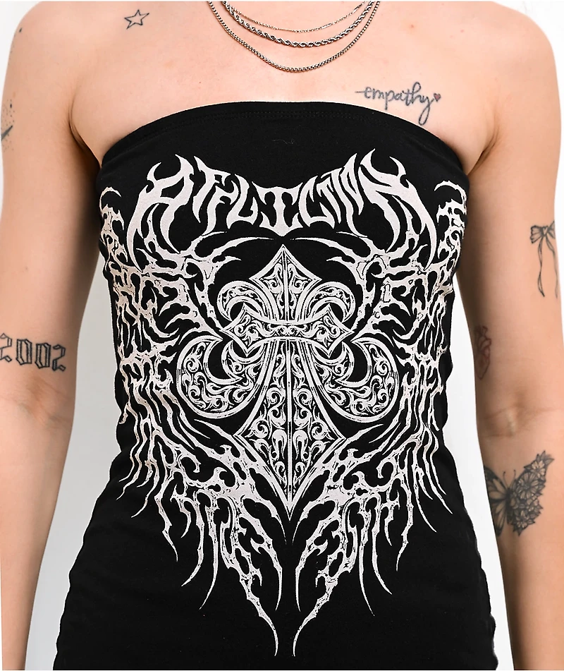 Affliction Liquid Signify Black Tube Dress