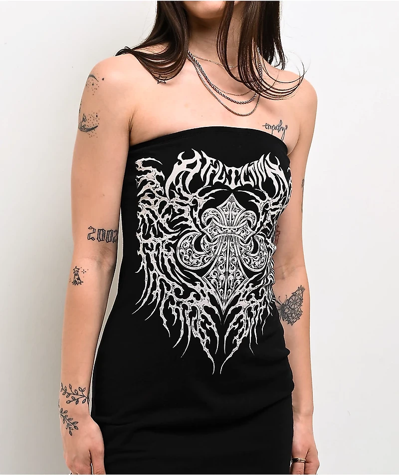 Affliction Liquid Signify Black Tube Dress