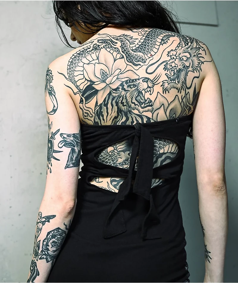 Affliction Liquid Signify Black Tube Dress