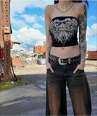 Affliction Liquid Signify Black Tube Top