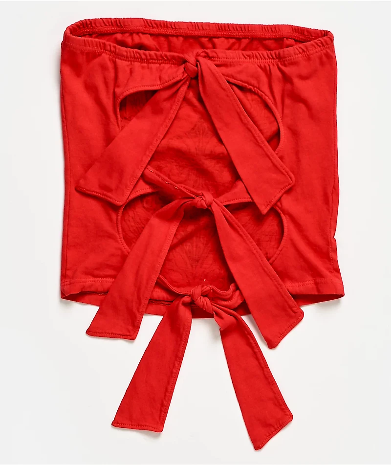 Affliction Liquid Signify Red Tube Top