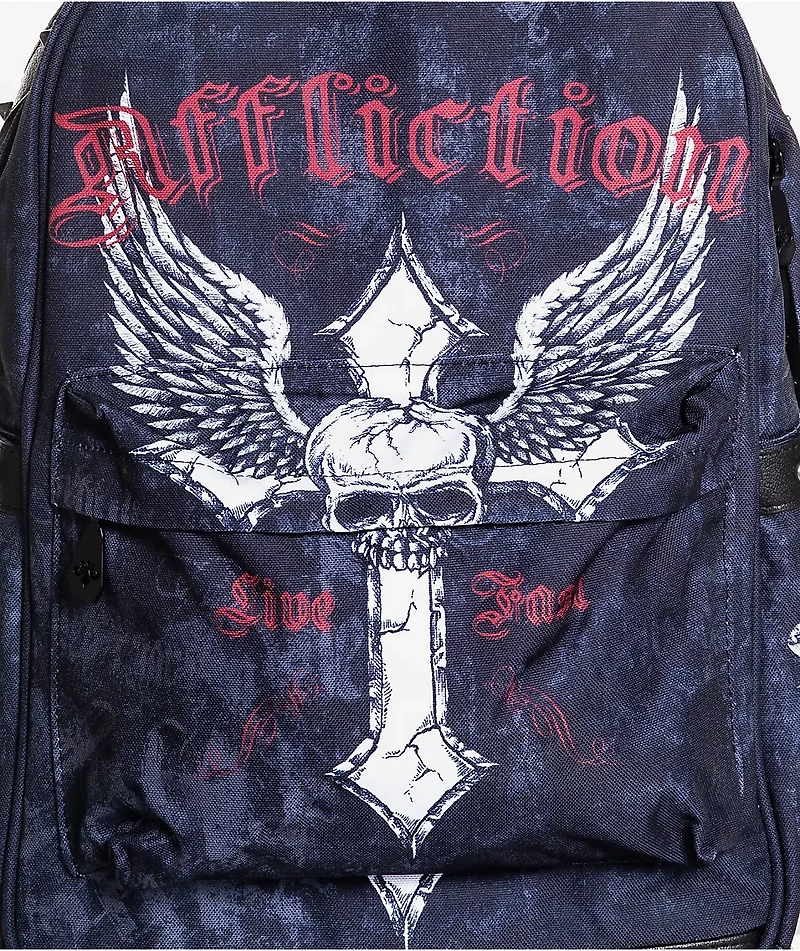 Affliction Live Fast Black Backpack