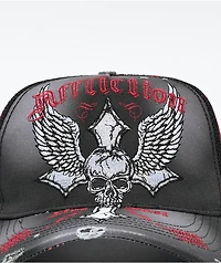 Affliction Live Fast Black Wash Trucker Hat