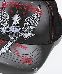 Affliction Live Fast Black Wash Trucker Hat