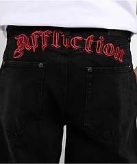 Affliction Live Fast Black Wide Leg Jeans
