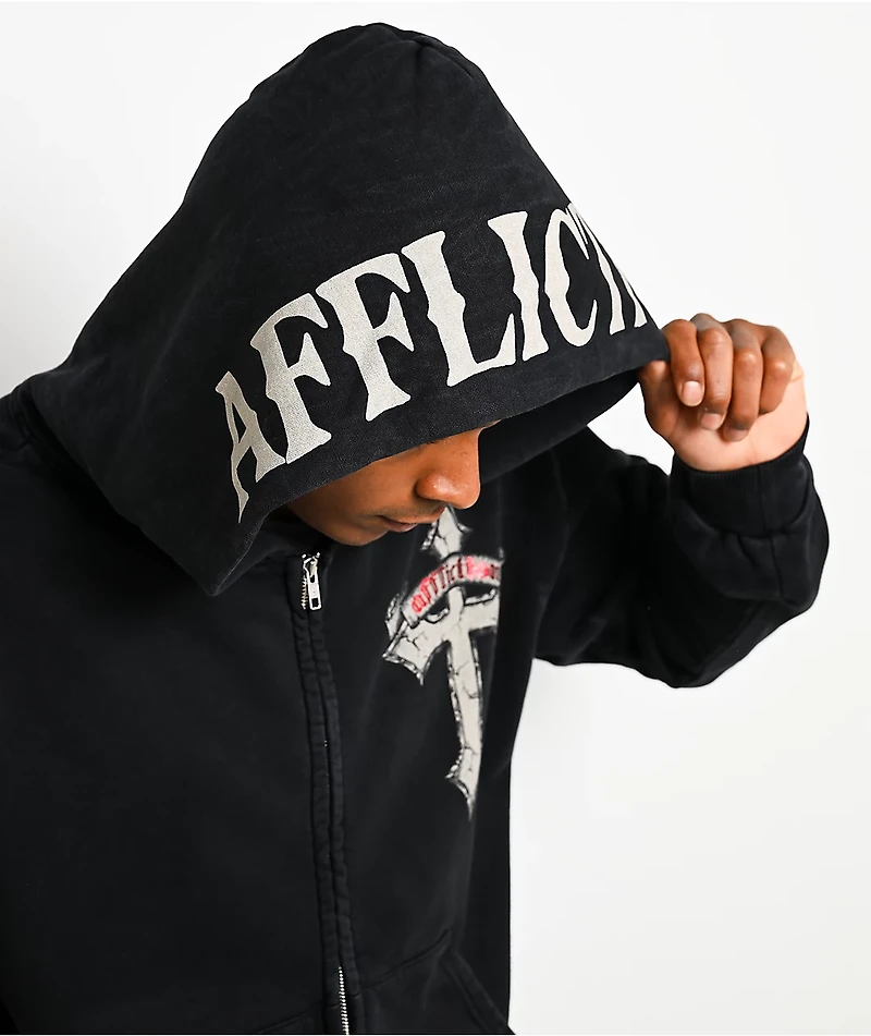 Affliction Live Fast Black Zip Hoodie