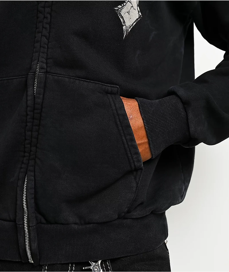 Affliction Live Fast Black Zip Hoodie