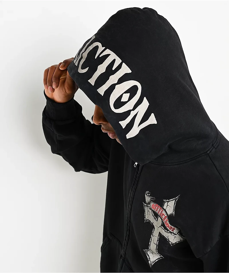 Affliction Live Fast Black Zip Hoodie