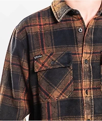 Affliction Live Fast Orange & Black Flannel Shirt
