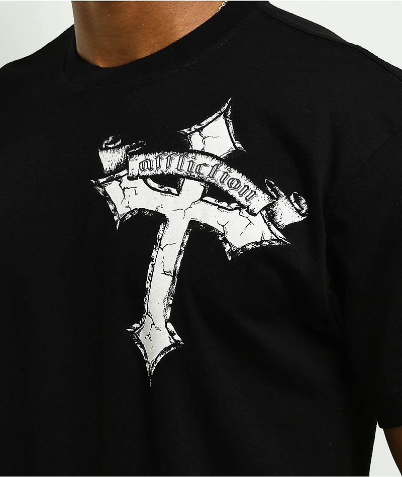 Affliction Live Fast Reflective Black T-Shirt