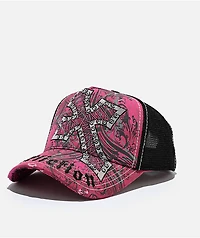 Affliction Lovita Pink Trucker Hat
