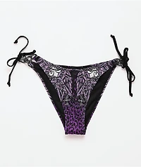 Affliction Medallion Purple Bikini Bottom