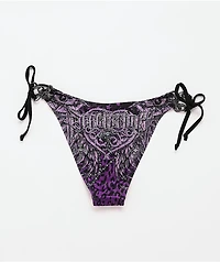 Affliction Medallion Purple Bikini Bottom