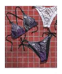 Affliction Medallion Purple Bikini Bottom