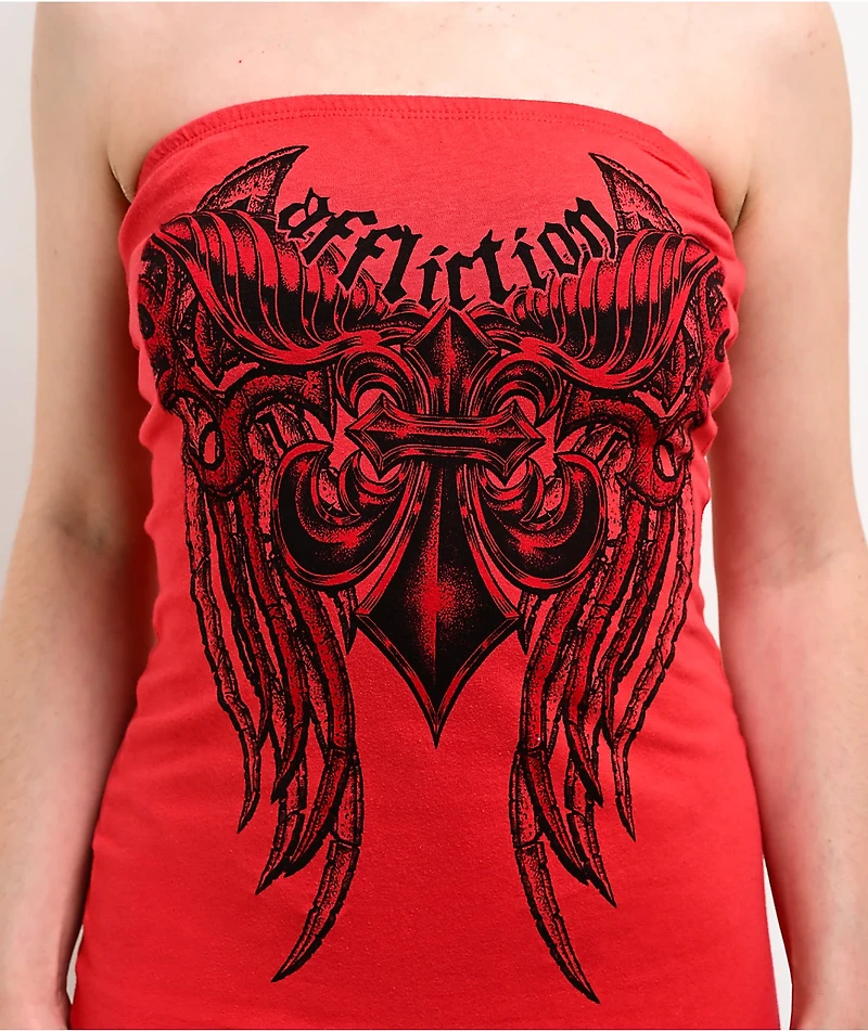 Affliction Mercenary Red Tube Dress
